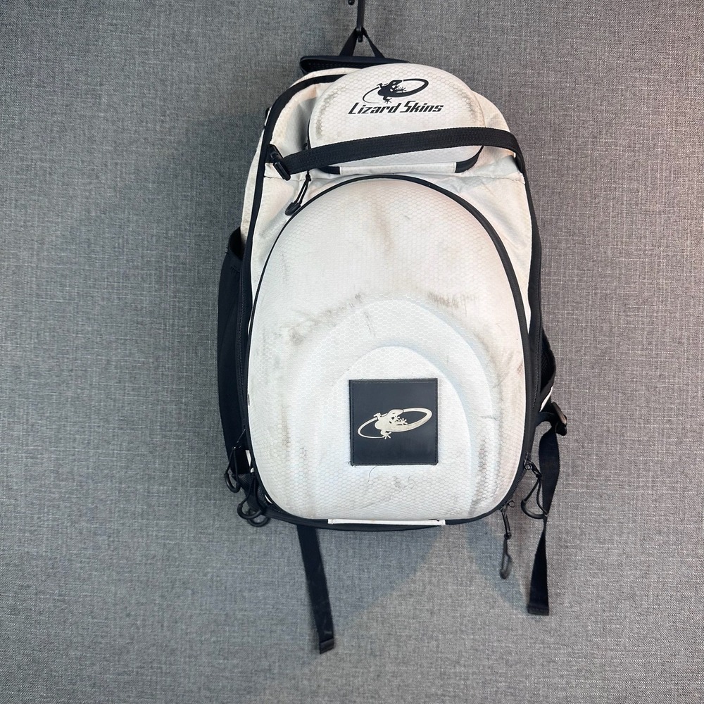 Lizard Skins Backpack Bag White Black Padded Compartment